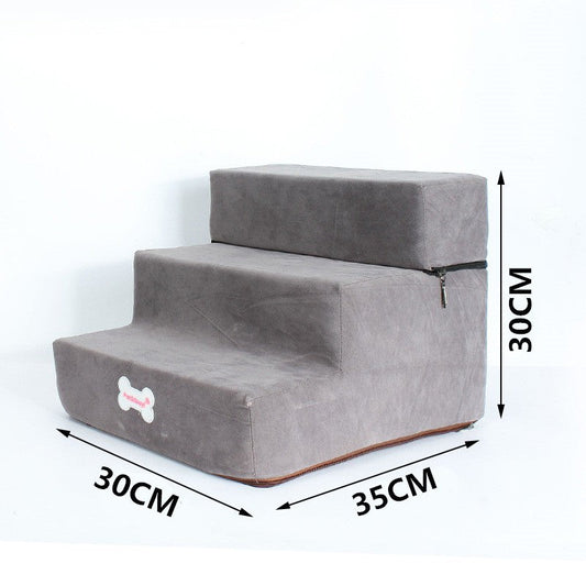 HKM-2778045 Pet Stairs for Cats and Dogs - Detachable 3-Step Climbing Ladder in Various Colors
