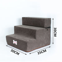 HKM-2778045 Pet Stairs for Cats and Dogs - Detachable 3-Step Climbing Ladder in Various Colors