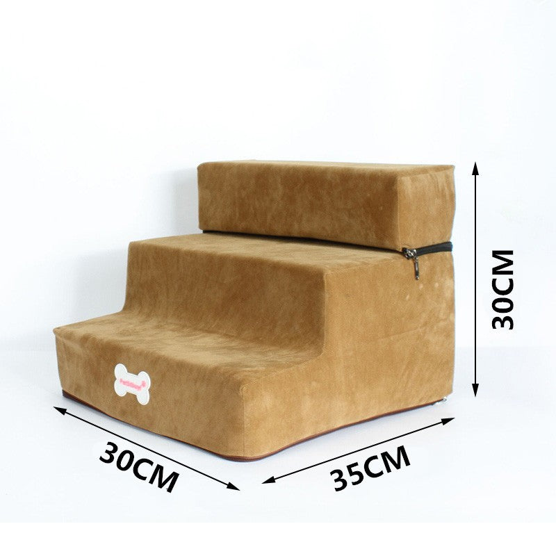 HKM-2778045 Pet Stairs for Cats and Dogs - Detachable 3-Step Climbing Ladder in Various Colors