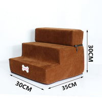 HKM-2778045 Pet Stairs for Cats and Dogs - Detachable 3-Step Climbing Ladder in Various Colors