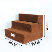 HKM-2778045 Pet Stairs for Cats and Dogs - Detachable 3-Step Climbing Ladder in Various Colors