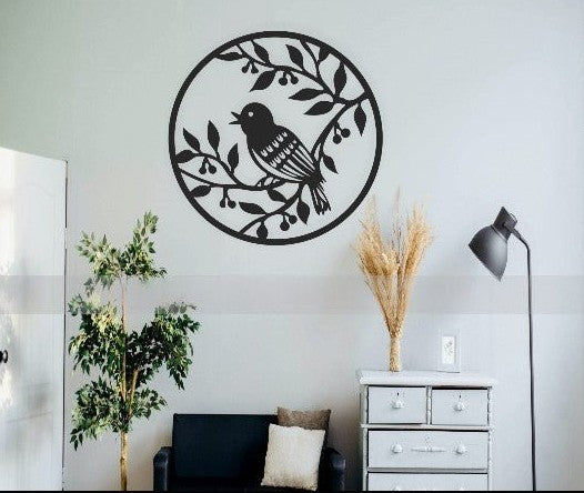 HKM-277843 Birds Acrylic Wall Art – Nature-Inspired 24x24 Inch Glossy Home Décor