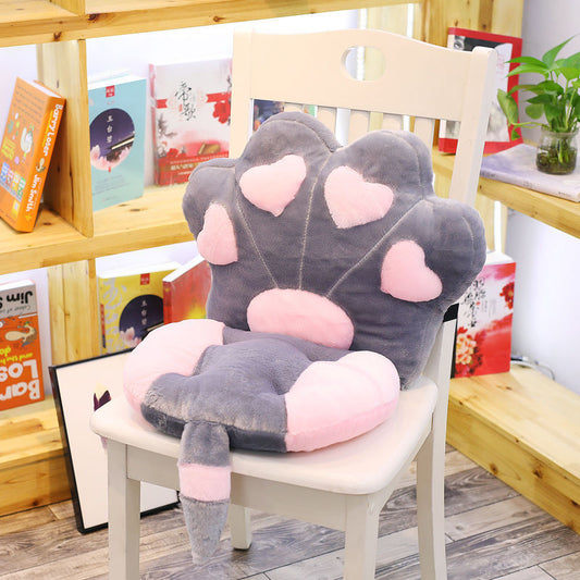 HKM-277971 Vintage Plush Office Chair Cushion - Non-Slip, Detachable Design, Available in Multiple Colors