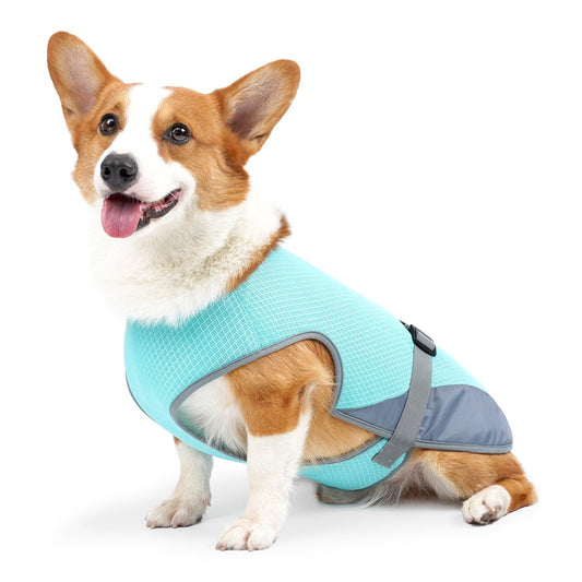 HKM-2780349 Breathable Cooling Vest for Dogs - Heatstroke Prevention Apparel in Multiple Sizes and Colors