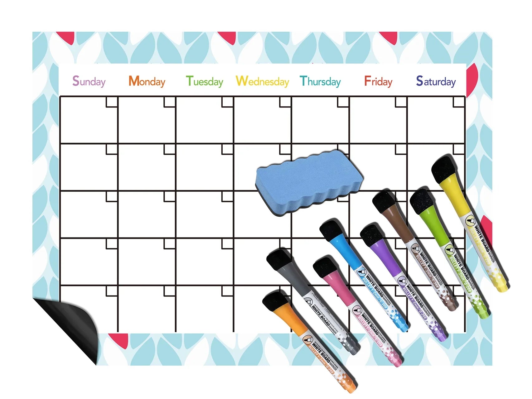 HKM-278035 Magnetic Weekly and Monthly Calendar for Fridge - Organise Your Schedule Effortlessly