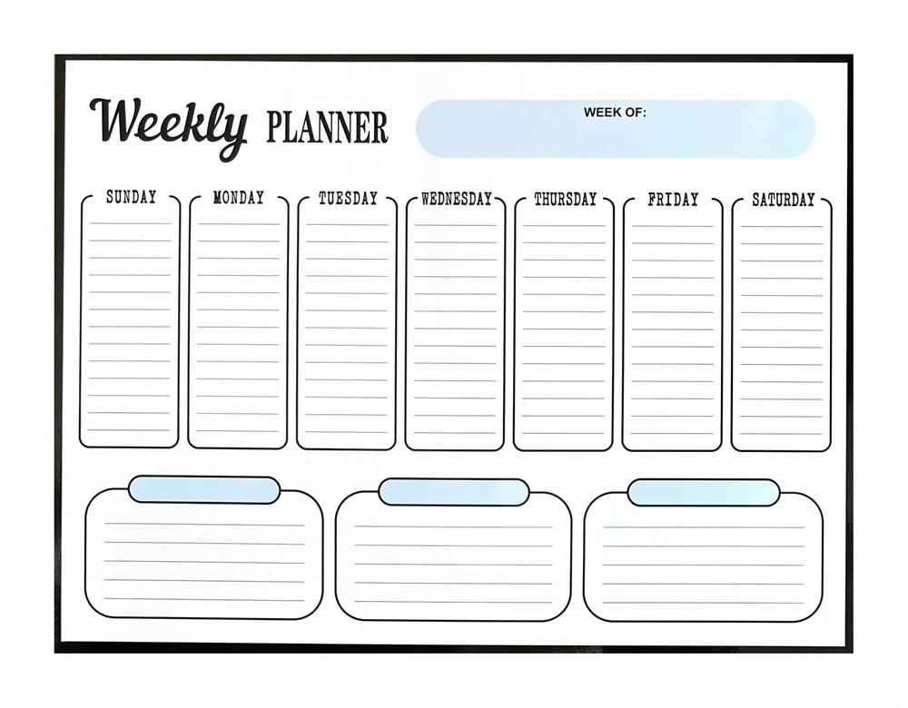 HKM-278035 Magnetic Weekly and Monthly Calendar for Fridge - Organise Your Schedule Effortlessly