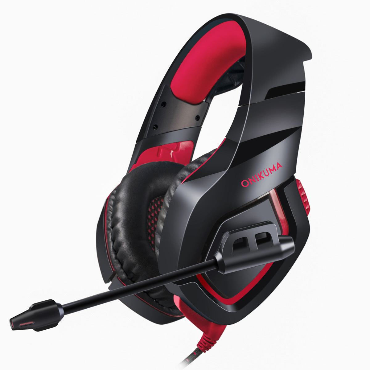 HKM-278099 Headworn Anti-Noise Gaming Headset with Braided Cable and 3.5mm Plug for PC