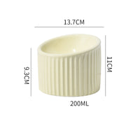 HKM-2782013 Elevated Ceramic Cat Bowls - Tilted, Anti-Vomit Design for Comfortable Feeding