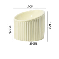 HKM-2782013 Elevated Ceramic Cat Bowls - Tilted, Anti-Vomit Design for Comfortable Feeding