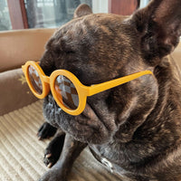 HKM-2782141 Round Frame Fashion Pet Sunglasses for Medium & Large Dogs - Plastic, Multiple Colors Available