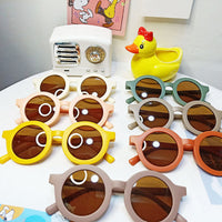 HKM-2782141 Round Frame Fashion Pet Sunglasses for Medium & Large Dogs - Plastic, Multiple Colors Available