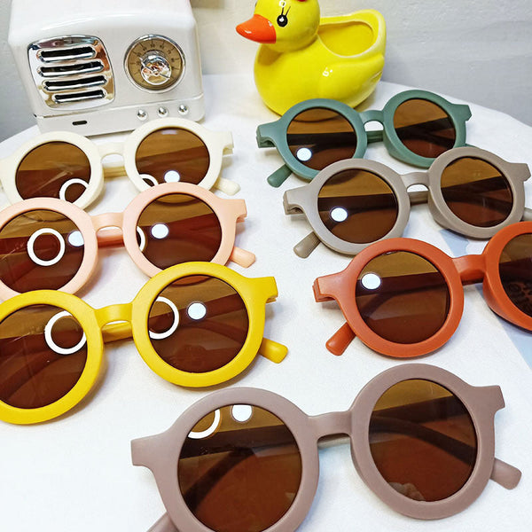 HKM-2782141 Round Frame Fashion Pet Sunglasses for Medium & Large Dogs - Plastic, Multiple Colors Available