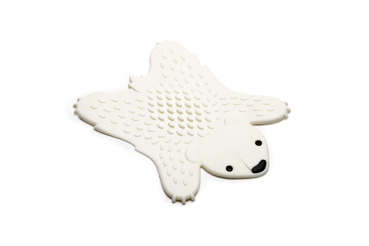 HKM-278291 Silicone Potholder Table Mat - Insulation Pad in White and Dark Brown, 0.6*16.4*20cm