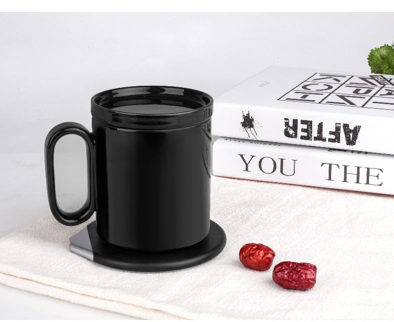 HKM-278419 Wireless Induction Charger and Heating Coaster with USB Functionality