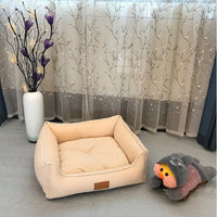 HKM-2784573 Removable and Washable Cat Litter Mat in Elegant Gray - Breathable Cotton and Linen Options Available