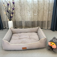 HKM-2784573 Removable and Washable Cat Litter Mat in Elegant Gray - Breathable Cotton and Linen Options Available