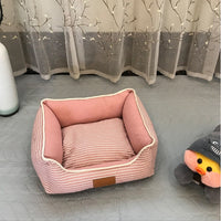 HKM-2784573 Removable and Washable Cat Litter Mat in Elegant Gray - Breathable Cotton and Linen Options Available
