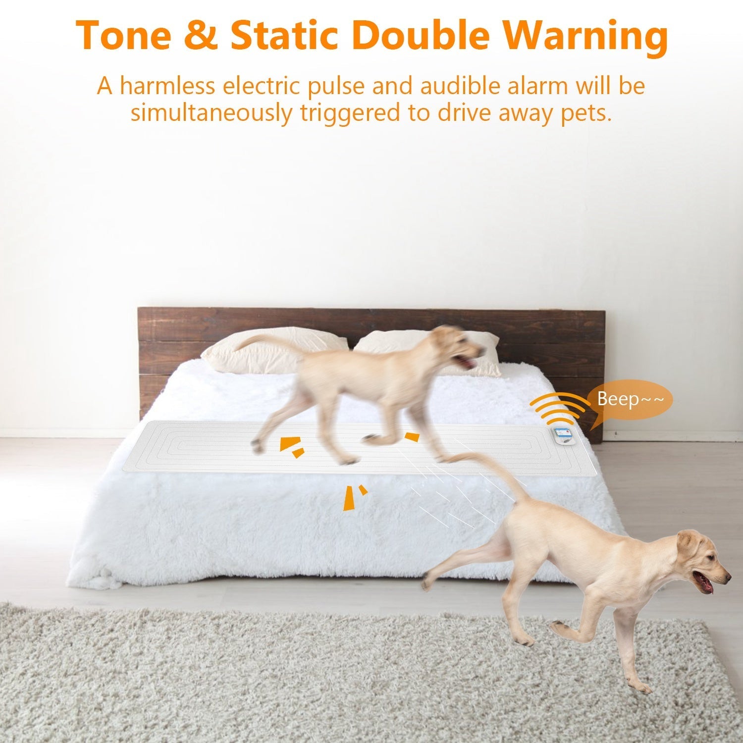 HKM-2785981 Electronic Pet Training Mat with 3 Modes - 60x12in Safe Shock Pad for Dogs and Cats