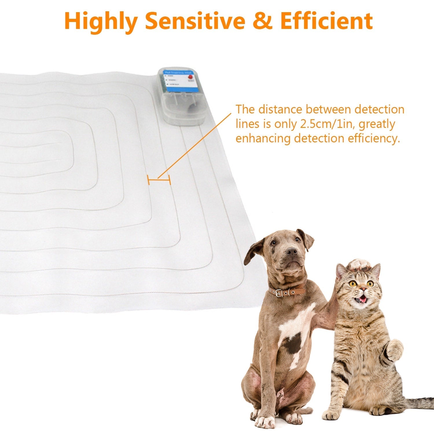 HKM-2785981 Electronic Pet Training Mat with 3 Modes - 60x12in Safe Shock Pad for Dogs and Cats