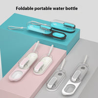 HKM-2786365 Portable Foldable Water Fountain for Pets - Silicone Dispenser in Gray, Pink and Blue