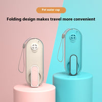 HKM-2786365 Portable Foldable Water Fountain for Pets - Silicone Dispenser in Gray, Pink and Blue