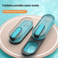 HKM-2786365 Portable Foldable Water Fountain for Pets - Silicone Dispenser in Gray, Pink and Blue