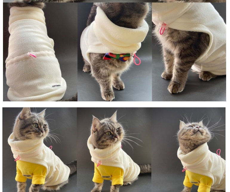 HKM-2787901 Casual Two-Legged Winter Clothing for Hairless Cats - Polyester Design