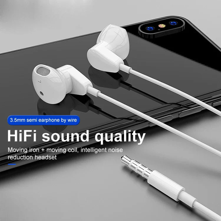 HKM-278803 Wired Earphones with 3.5mm Jack and Microphone for iPhone, LG, Google Devices