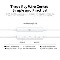 HKM-278803 Wired Earphones with 3.5mm Jack and Microphone for iPhone, LG, Google Devices