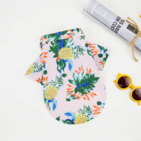 HKM-2788669 Summer Hawaiian Shirt for Large Dogs and Cats, Lightweight Polyester, Multiple Floral Designs, Various Sizes Available