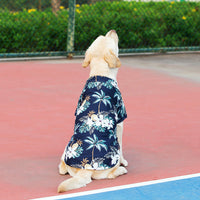HKM-2788669 Summer Hawaiian Shirt for Large Dogs and Cats, Lightweight Polyester, Multiple Floral Designs, Various Sizes Available