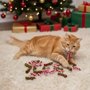 HKM-2788925 Pet Self-Happy Plush Spring Cat Toy in Assorted Colors for Engaging Playtime