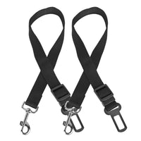 HKM-2790077 Adjustable Pet Seat Belt Leash for Dogs and Cats ¨C Safety Harness Car Straps with Swivel Carabiner, Nylon Fabric, 1.37ft-2.2ft Length