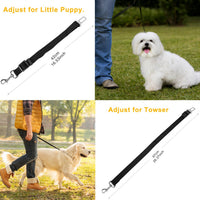HKM-2790077 Adjustable Pet Seat Belt Leash for Dogs and Cats ¨C Safety Harness Car Straps with Swivel Carabiner, Nylon Fabric, 1.37ft-2.2ft Length