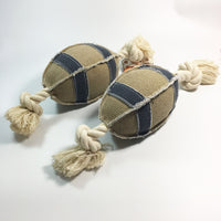 HKM-2791101 Linen Cotton Rope Dog Toy - Bite Resistant Rugby Style for Training