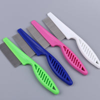 HKM-2791869 Stainless Steel Flea Comb for Dogs and Cats - Fine Teeth, Large and Small Sizes Available