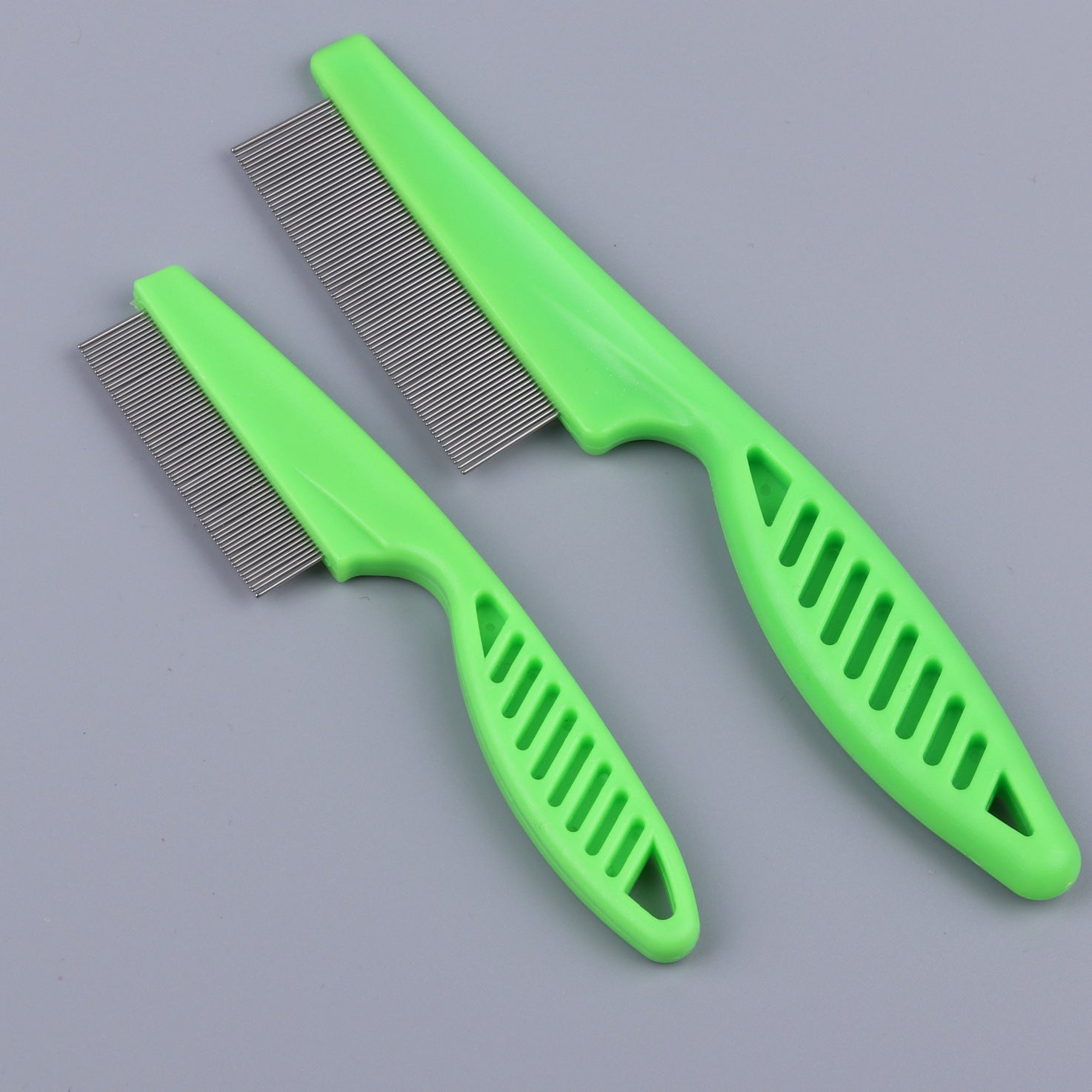 HKM-2791869 Stainless Steel Flea Comb for Dogs and Cats - Fine Teeth, Large and Small Sizes Available