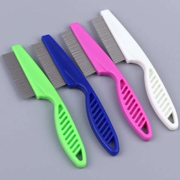HKM-2791869 Stainless Steel Flea Comb for Dogs and Cats - Fine Teeth, Large and Small Sizes Available