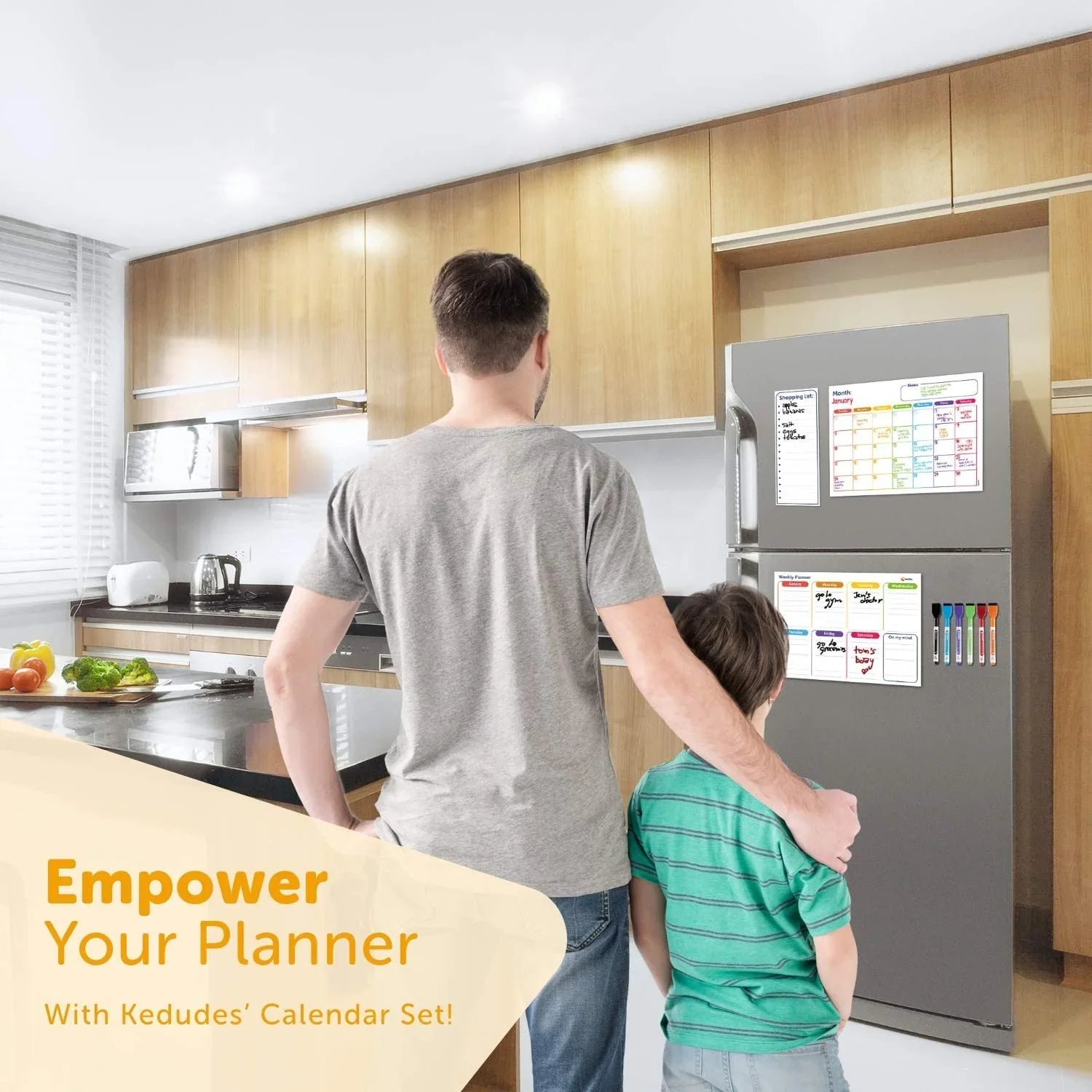 HKM-279187 Magnetic Acrylic Wall Calendar for Kids - Interactive Fridge Magnet Planner