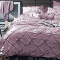 HKM-279379 Gorgeous Nature Color Imitated Silk Satin Bed Set - 3 Piece Children's and Adults' Bedding