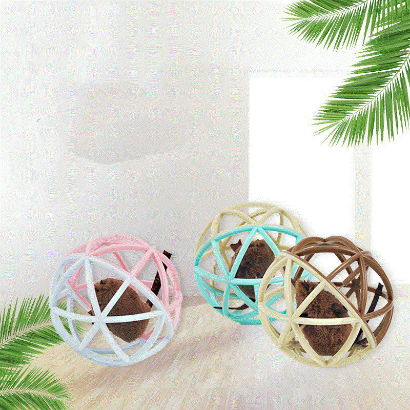 HKM-279507 Pet Vocalizing Cat Toy Ball Cage