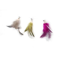 HKM-2796861 Pheasant Feather Replacement Head for DIY Cat Toys - Multiple Colors Available