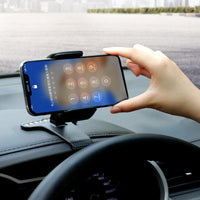 HKM-279763 Multifunctional Dashboard Phone Holder for 4-6.2-inch Devices - PVC Clip Support in Black and Red