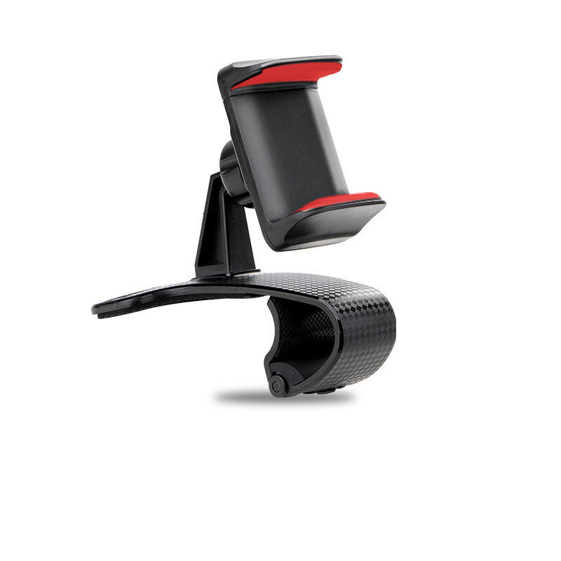 HKM-279763 Multifunctional Dashboard Phone Holder for 4-6.2-inch Devices - PVC Clip Support in Black and Red
