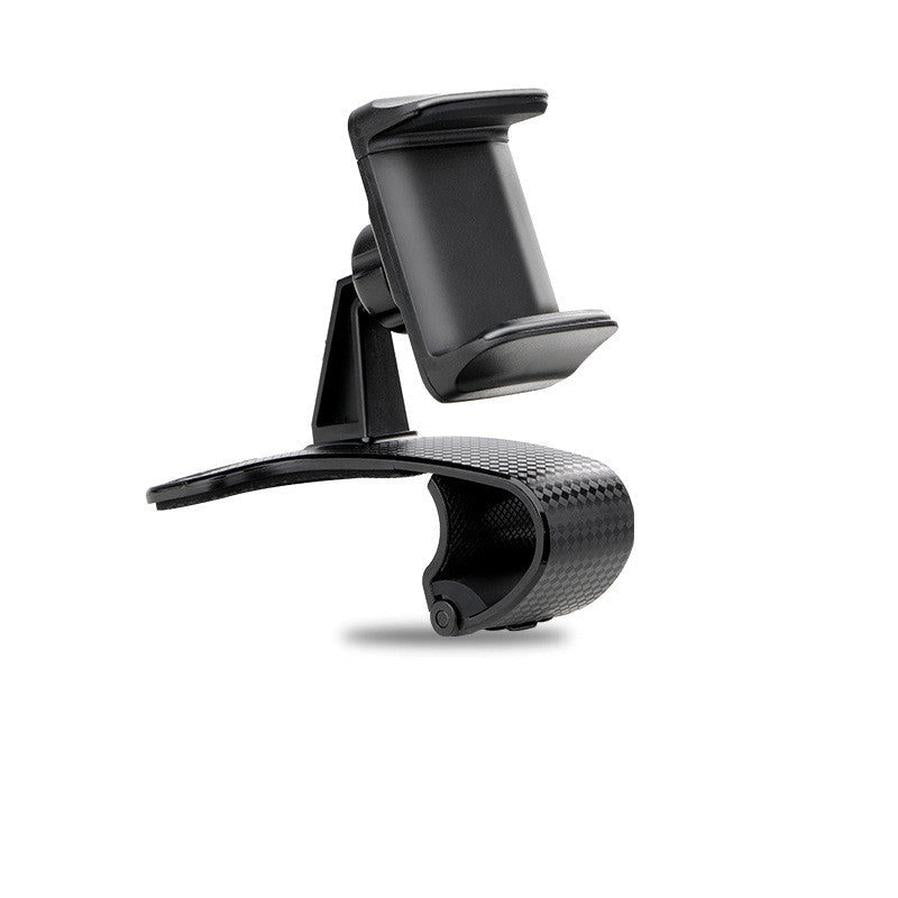 HKM-279763 Multifunctional Dashboard Phone Holder for 4-6.2-inch Devices - PVC Clip Support in Black and Red