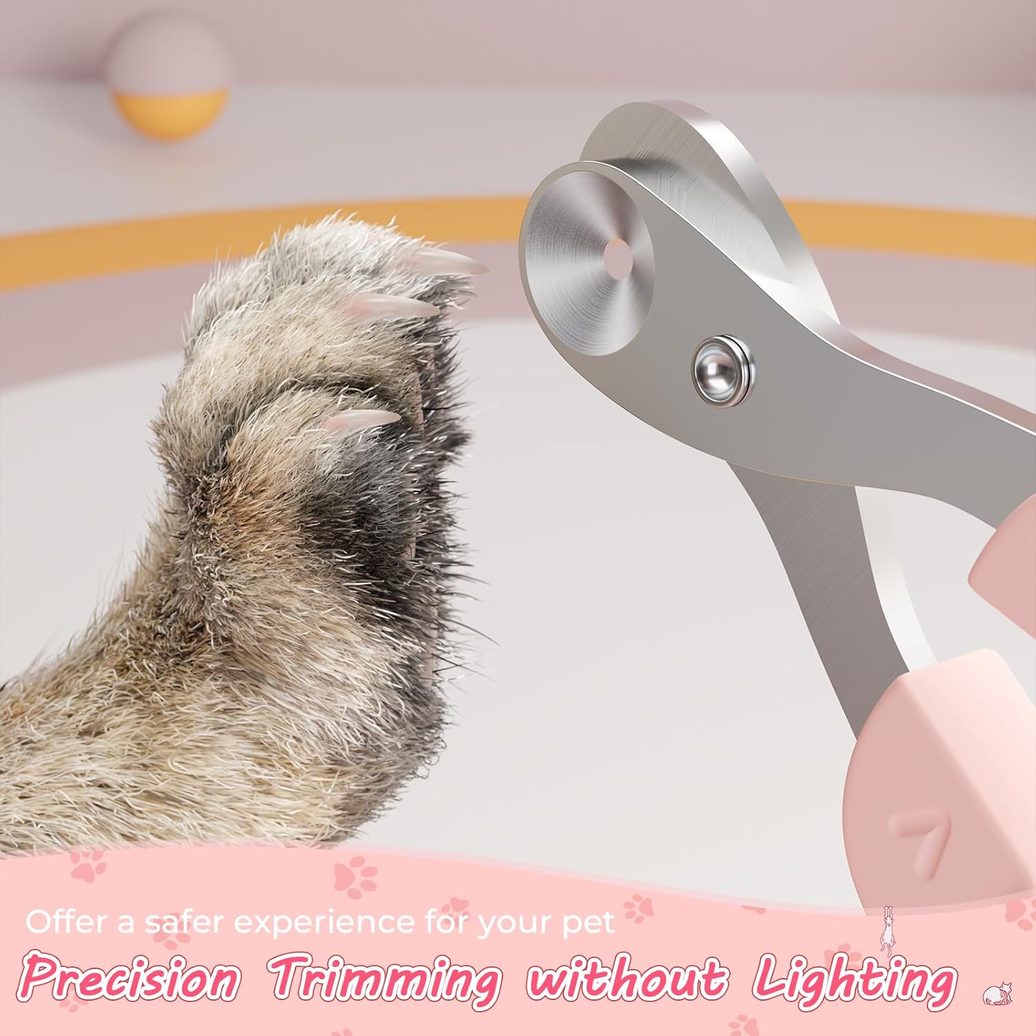 HKM-2799293 Safe and Efficient Cat Nail Clipper with Positioning Hole and Non-Slip Handle