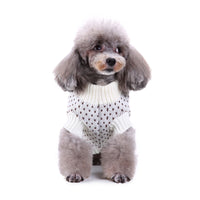 HKM-2799805 Christmas Themed Snowflake Dog Sweater - Polyester, Multiple Sizes Available