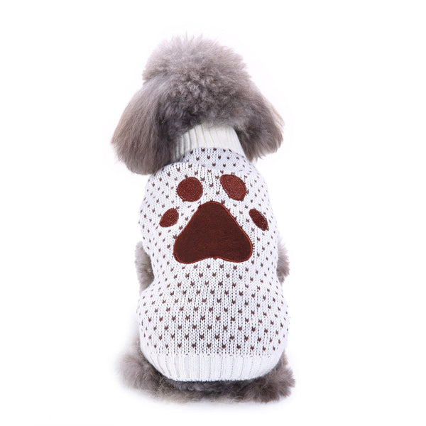 HKM-2799805 Christmas Themed Snowflake Dog Sweater - Polyester, Multiple Sizes Available