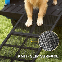 HKM-2800189 Folding Dog Car Ramp - Extra Long 75.2", Non-Slip Surface for Large & Senior Pets, Portable Design