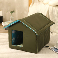 HKM-2801853 Waterproof Foldable Washable Pet Kennel for Dogs and Cats in Camouflage, Army Green, Brown, and Black Paw Print